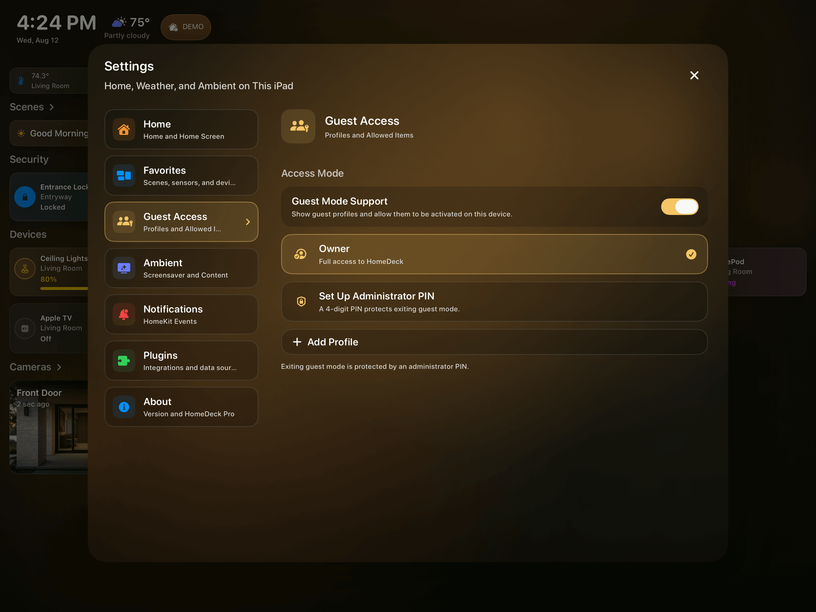 iPadの実際の英語版Guest Access設定